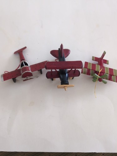 Airplane ornaments wooden - wooden, &