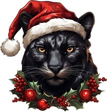 Black Christmas Panther Wall