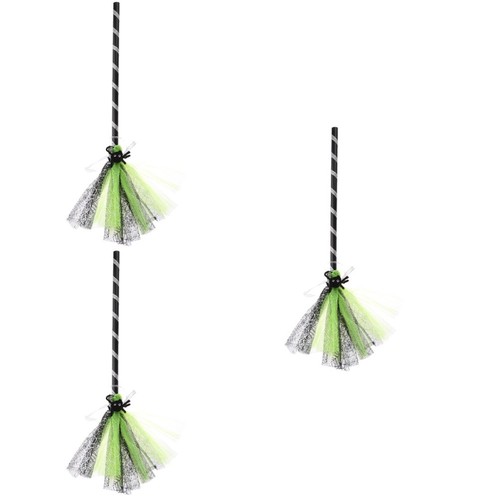 Green witch broom set - green,