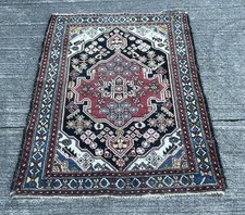 Vintage Hand Knotted & Made Middle Eastern Persian Wool Carpet Rug 151cm x 109m