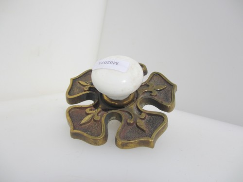Victorian brass door bell pull - bell,