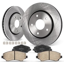 2x Front Brake Rotor Brake Pad