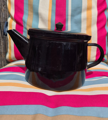 Vintage black enamel - vintage,