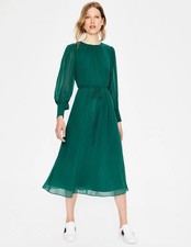 Boden Alba Teal Green Floaty Chiffon Style Midi Dress - BNWT £130 - Size 18 L