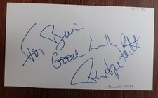Penelope Keith "The Good Life" "To The Manor Born" Personally Signed Page