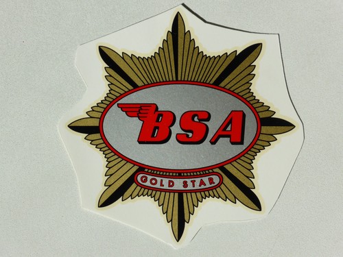 Bsa gold star water decal - star,