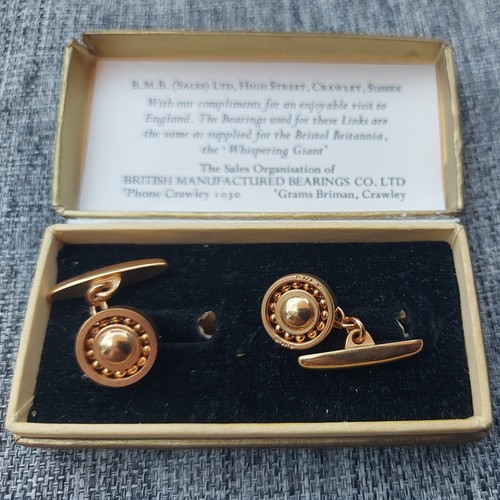 Bmb ball bearing cufflinks - ball,