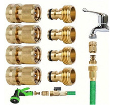 Brass Tap Connector Full Set Adaptor Universal Garden Tools Water Fit Hose Pipe