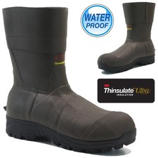 MENS WATERPROOF NEOPRENE GARDEN OUTDOOR FESTIVAL HUNTING WELLINGTON MUCKER BOOTS