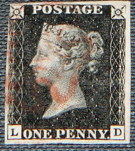 1840 penny black 4 - qv,