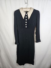 1930s Black Dress 8 UK Black