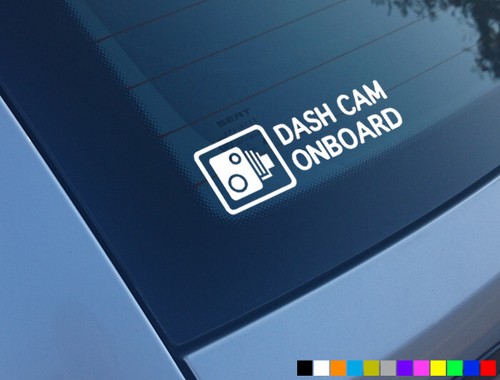 Dash cam onboard car stickers - cam,