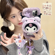 Cute Devil Kuromi Plush Phone
