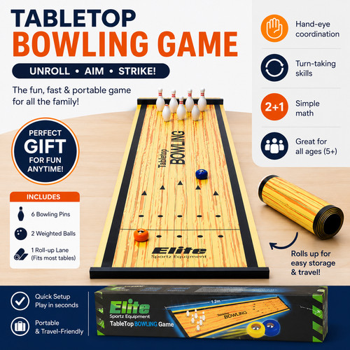 Tabletop bowling game family - bowling,