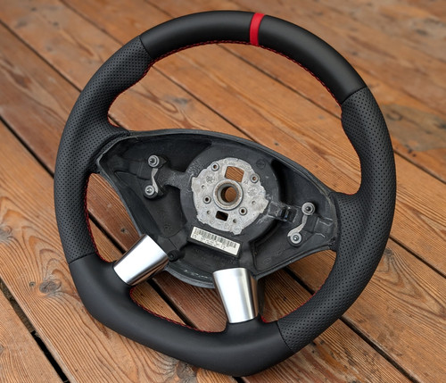New leather steering wheel - leather,