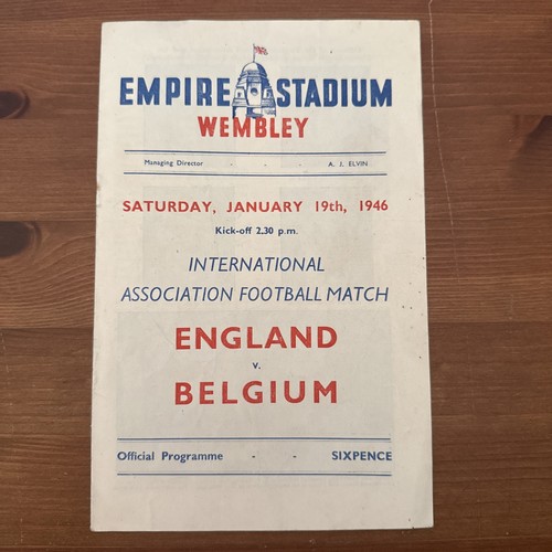 1946 england belgium - 1946, v
