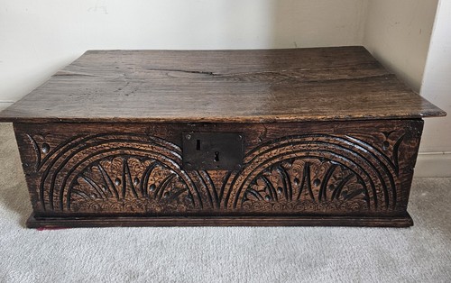 Large antique carved oak - large,