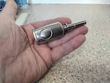 Small vintage  brass nickel plated finish American  handy oil can / oiler. 