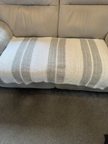 Hand crochet blanket grey and - blanket,,