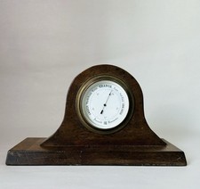 Antique Napoleon Hat Shaped Wood Desk Top Aneroid Barometer Circa. 1800’s