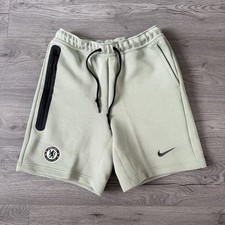 Chelsea 2025/26 Player Issue Light Green Nike Tech Fleece Shorts Medium