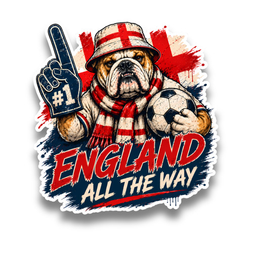 English bulldog football fan - english,