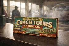 Bus Sign Vintage Britain 60s