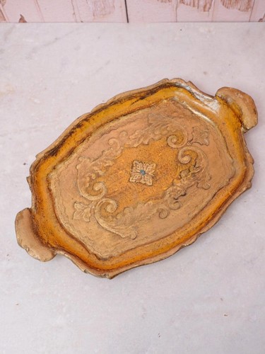 Vintage florentine gold tray - vintage,