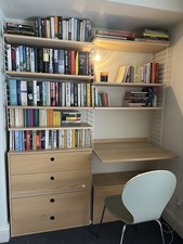 String Modular System - 8 Ash Shelves (78×30), 2 desks (barely used) 60s Panels 