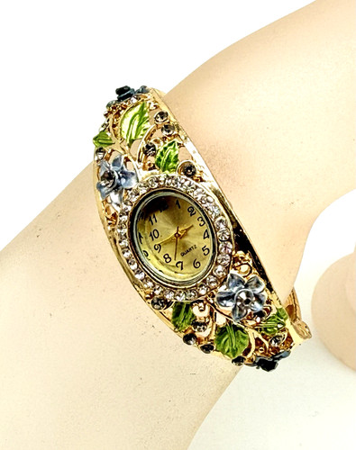 Ladies crystal set enamel - crystal-set,