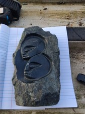 Sculpture Of Rock With 2 Alien