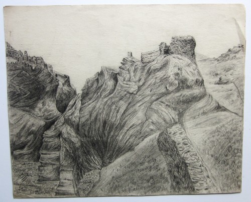 Original drawings rocks - original, ruin