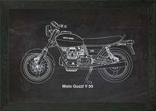 Moto Guzzi V50 Framed Wall Art
