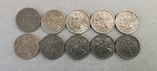 1959 queen elizabeth sixpence - elizabeth,
