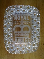 Queen Victoria Royal Jubilee glass dish 1837 - 1887 