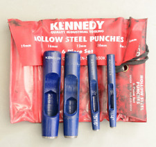 Vintage KENNEDY Hollow Steel Punches 4 Piece Set 6mm 8mm 16mm 19mm