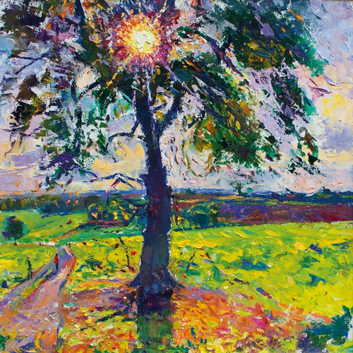 Autumn sunrise fine - sunrise, art
