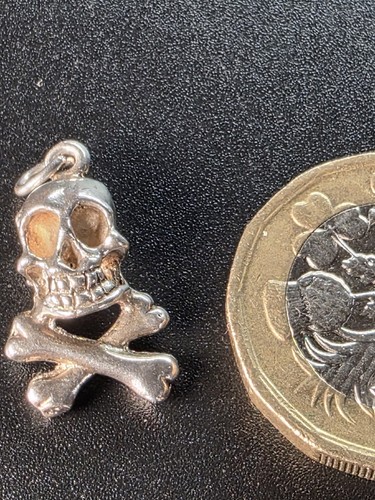 Vintage sterling silver skull - sterling,
