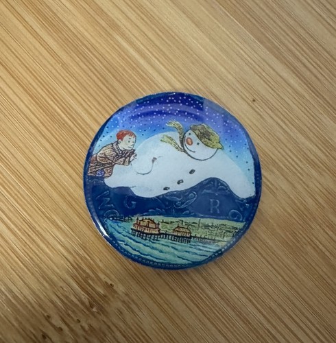 Enamelled hand painted coin - &,