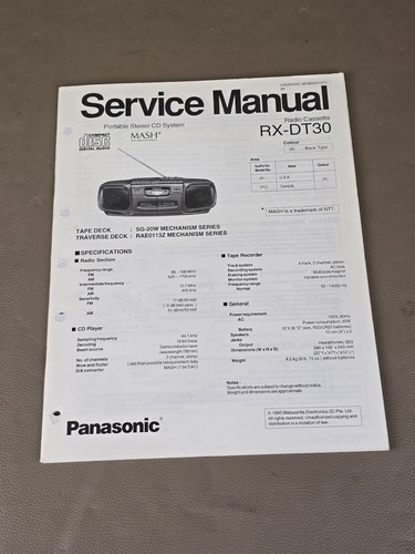 Panasonic radio cassette - panasonic,