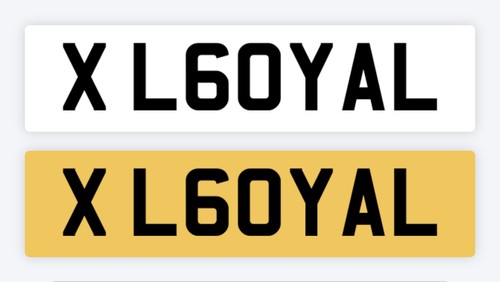 Loyal private number plate - number,