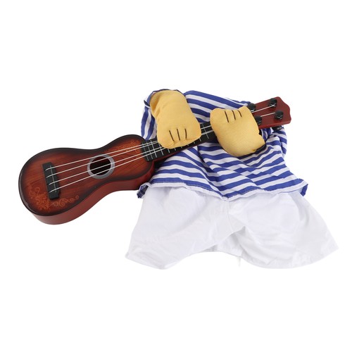 Pet guitar costume - costume, blue