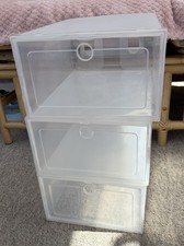 Clear shoe box thick foldable