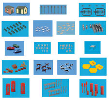 N gauge Modelscene unpainted figures, accessories and plastic model kits