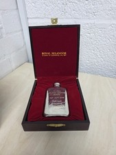 Royal Selangor Pewter 1885 Hip Flask In Presentational Box Personalised