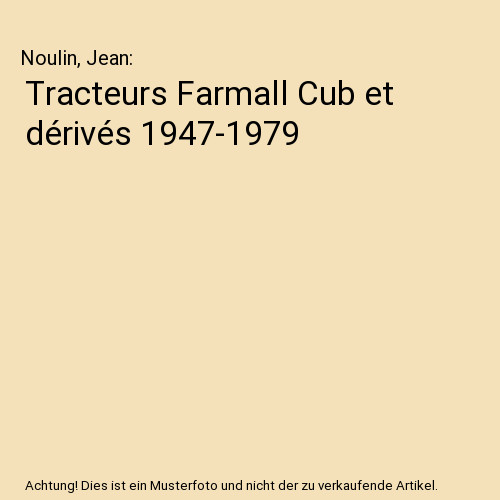Tracteurs farmall cub - tracteurs, et