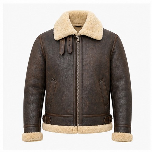 Men brown genuine sheepskin - men's,