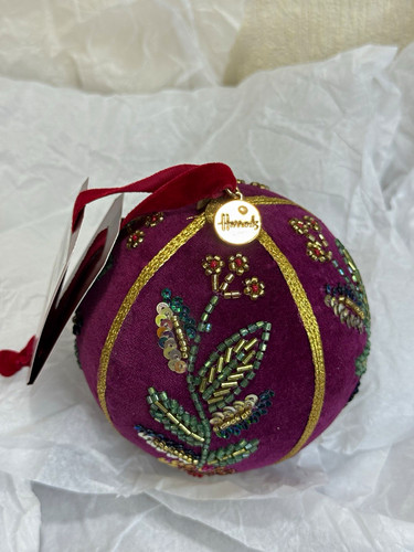 Harrods purple floral velvet - harrods,