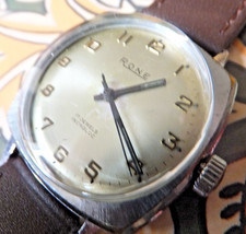 Unusual Rone 1950's 17 Jewel Square Shape Manual Movement Watch