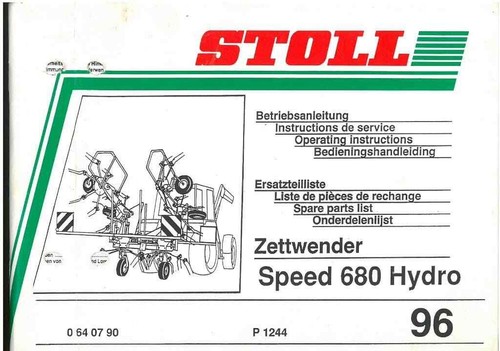 Stoll hay tedder speed 680 - tedder,